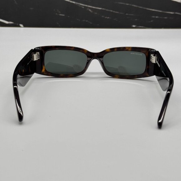NEW BB0260S 002 BALENCIAGA DARK HAVANA/GREEN UNISEX BALENCIAGA SUNGLASSES - Picture 6 of 11